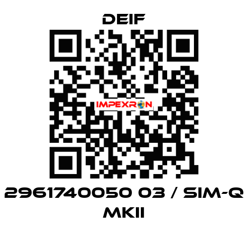 2961740050 03 / SIM-Q MKII Deif