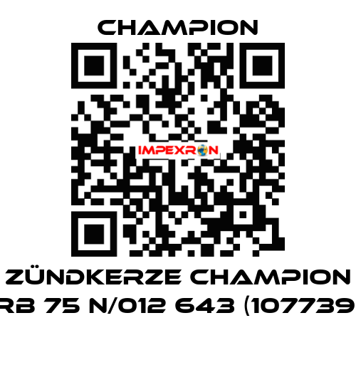Zündkerze CHAMPION RB 75 N/012 643 (107739)  Champion