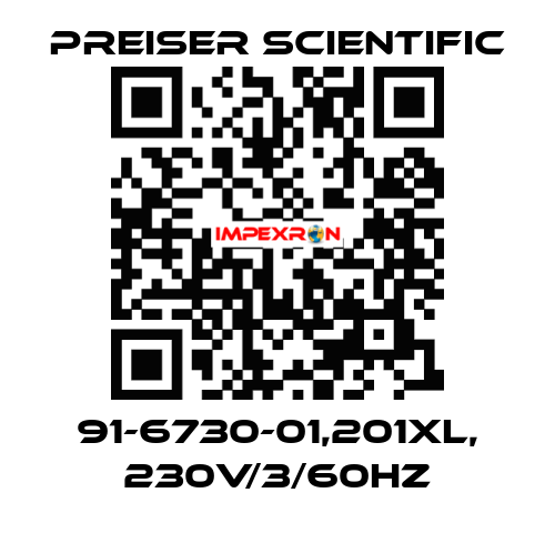 91-6730-01,201XL, 230V/3/60HZ Preiser Scientific