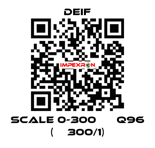 scale 0-300 А ЕQ96 (ТТ300/1) Deif