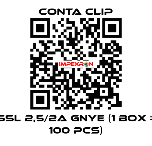 SSL 2,5/2A GNYE (1 box = 100 pcs) Conta Clip