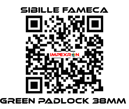 GREEN PADLOCK 38MM  Sibille Fameca