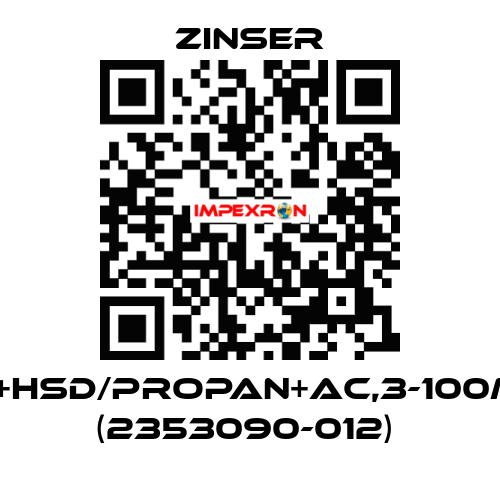 BD+HSD/Propan+AC,3-100mm (2353090-012)  Zinser