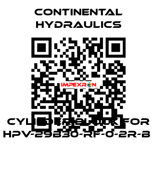 cylinder block for HPV-29B30-RF-0-2R-B  Continental Hydraulics