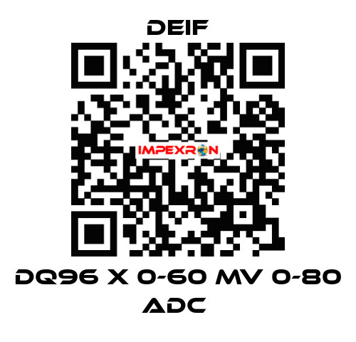 DQ96 X 0-60 MV 0-80 ADC  Deif