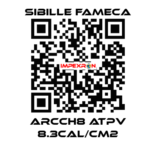 ARCCH8 ATPV 8.3CAL/CM2 Sibille Fameca