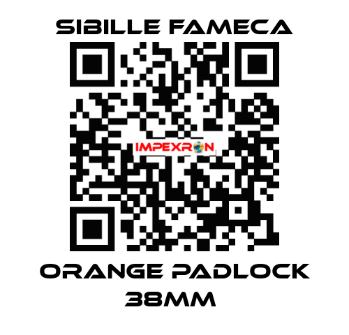 ORANGE PADLOCK 38MM  Sibille Fameca
