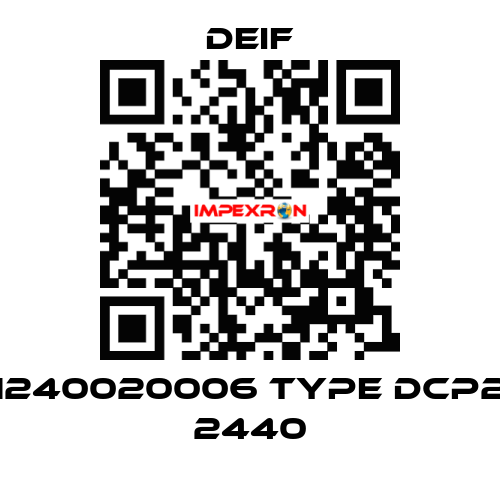 1240020006 Type DCP2 2440 Deif