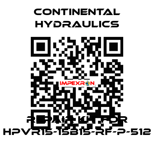 Repair kit for HPVR15-15B15-RF-P-512 Continental Hydraulics