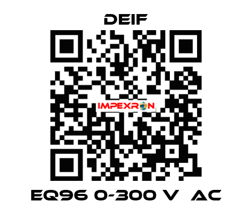 EQ96 0-300 V  AC Deif