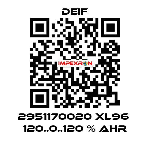2951170020 XL96  120..0..120 % AHR Deif