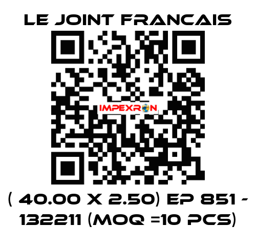 ( 40.00 X 2.50) EP 851 - 132211 (MOQ =10 pcs) LE JOINT FRANCAIS
