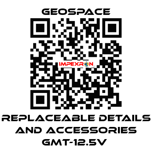 REPLACEABLE DETAILS AND ACCESSORIES GMT-12.5V  GeoSpace