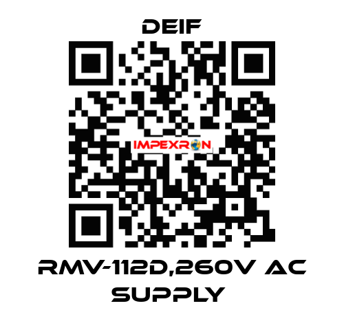 RMV-112D,260V AC SUPPLY  Deif