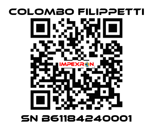 SN B61184240001 Colombo Filippetti