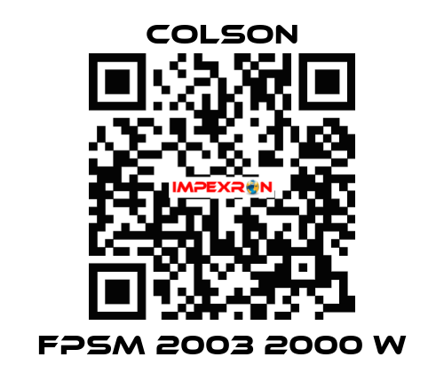 FPSM 2003 2000 W Colson