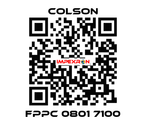FPPC 0801 7100 Colson