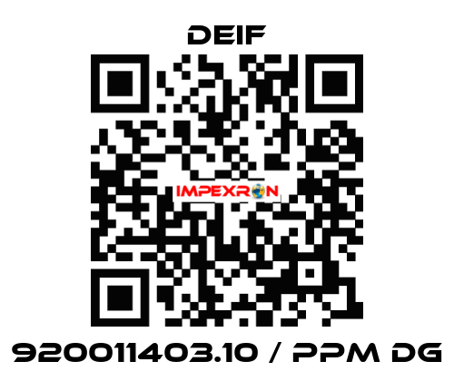 920011403.10 / PPM DG Deif
