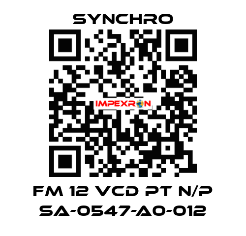 FM 12 VCD PT N/P SA-0547-A0-012 SYNCHRO