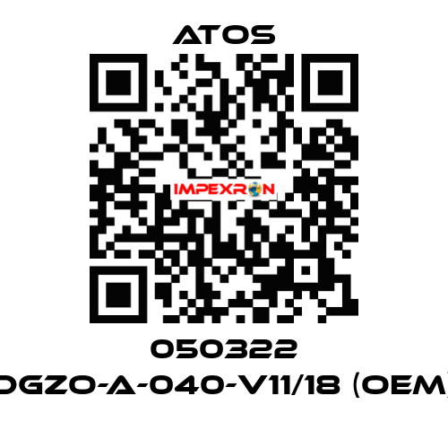 050322 DGZO-A-040-V11/18 (OEM) Atos