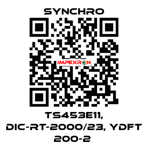 TS453E11, DIC-RT-2000/23, YDFT 200-2  SYNCHRO