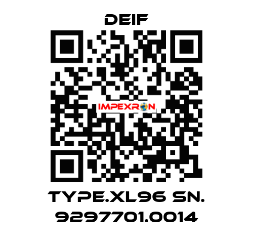 TYPE.XL96 SN. 9297701.0014 Deif