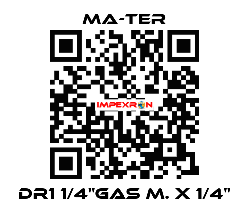 DR1 1/4"gas M. x 1/4" MA-TER