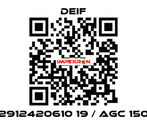 2912420610 19 / AGC 150 Deif