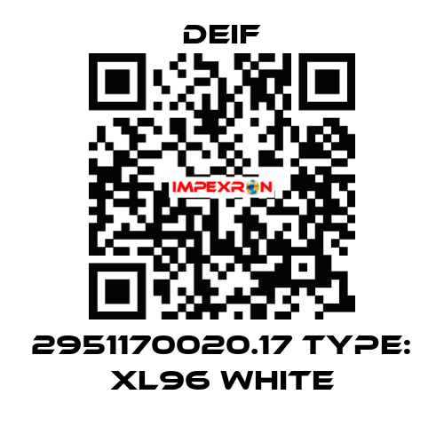2951170020.17 Type: XL96 white Deif
