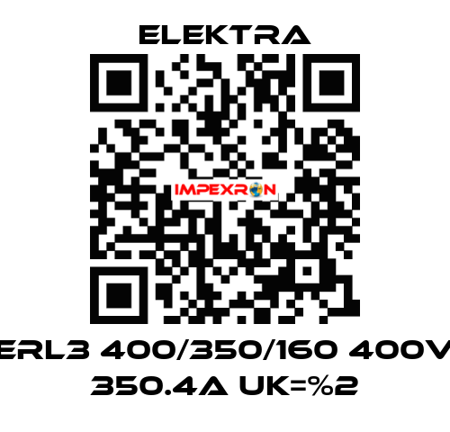 ERL3 400/350/160 400V 350.4A Uk=%2 ELEKTRA
