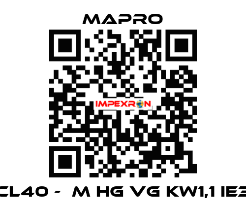 CL40 -  M HG VG kW1,1 IE3 Mapro