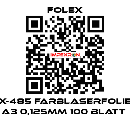 X-485 FARBLASERFOLIE A3 0,125MM 100 BLATT  Folex