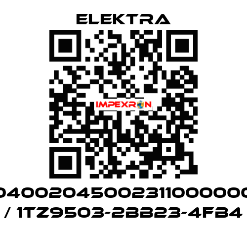 04002045002311000000 / 1TZ9503-2BB23-4FB4 ELEKTRA