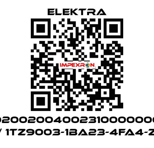 02002004002310000000 / 1TZ9003-1BA23-4FA4-Z ELEKTRA