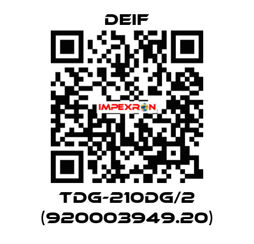 TDG-210DG/2 (920003949.20) Deif