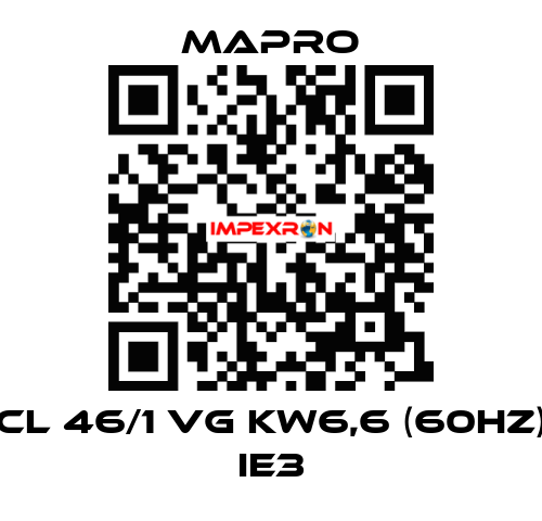 CL 46/1 VG kW6,6 (60Hz) IE3 Mapro