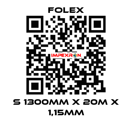 S 1300mm x 20m x 1,15mm Folex