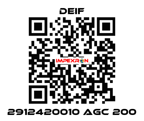 2912420010 AGC 200 Deif