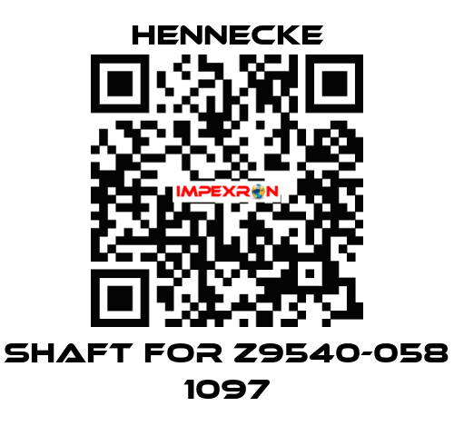 shaft for Z9540-058 1097 Hennecke