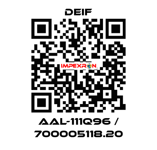 AAL-111Q96 / 700005118.20 Deif