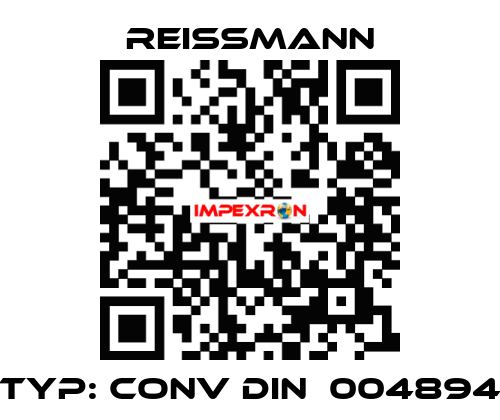 Typ: CONV DIN  004894 Reissmann