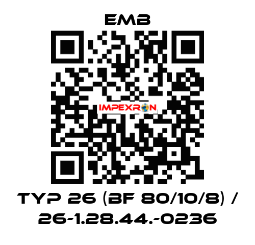 Typ 26 (BF 80/10/8) / 26-1.28.44.-0236 Emb