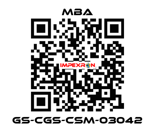 GS-CGS-CSM-03042 MBA