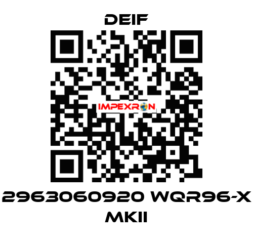 2963060920 WQR96-X MKII Deif