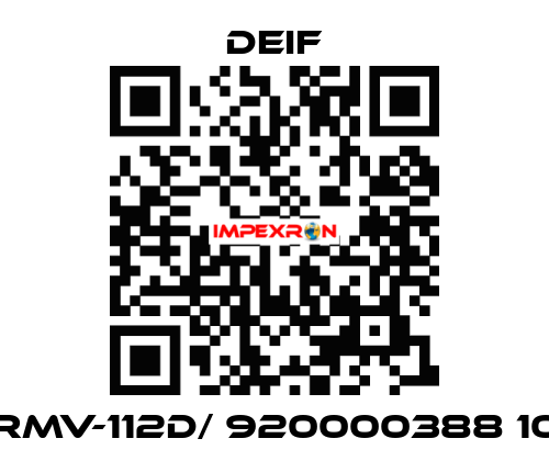RMV-112D/ 920000388 10 Deif