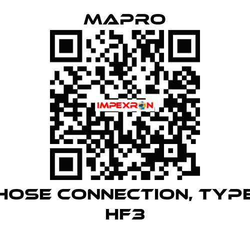 Hose connection, type HF3 Mapro