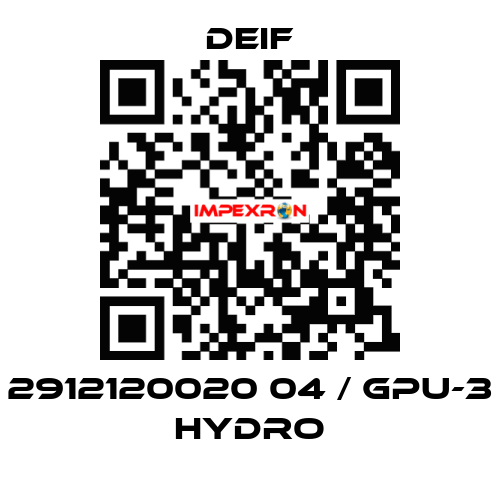 2912120020 04 / GPU-3 Hydro Deif