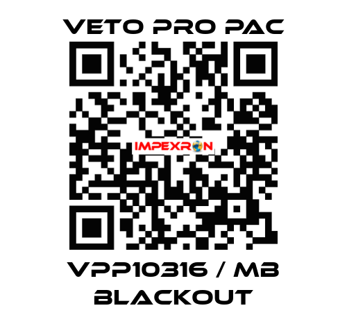 VPP10316 / MB BLACKOUT Veto Pro Pac