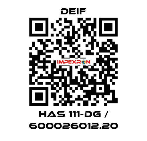 HAS 111-DG / 600026012.20 Deif