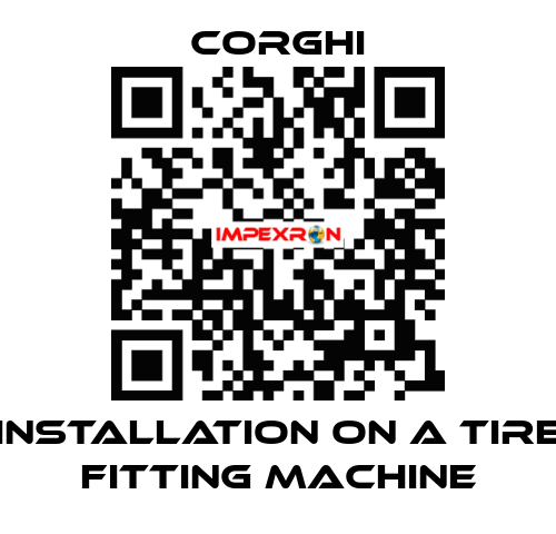 Installation on a tire fitting machine Corghi